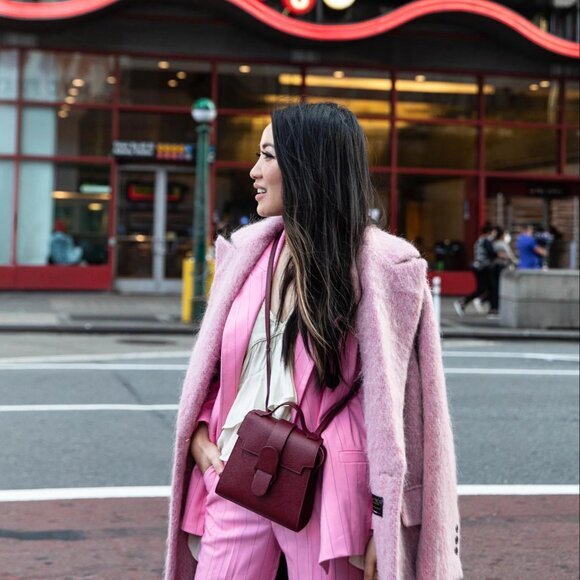 Senreve Merlot Mini Alunna Convertible‎ Crossbody Backpack w/ Statement Strap - Picture 16 of 16